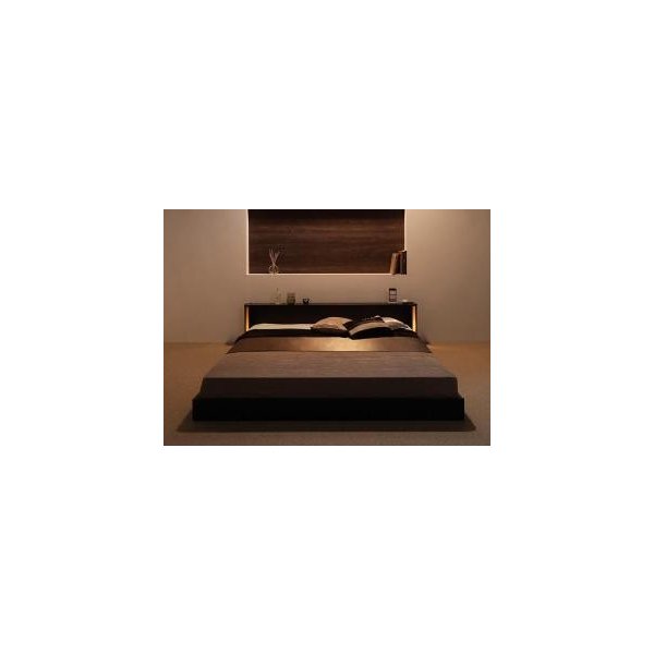 kag-2073 ベッド シングル ローベッド 低い 宮 棚 スマホ リモコン