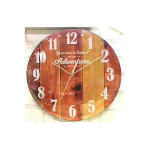 ブラウン 茶色 時計 壁 掛け 掛時計 インテリア時計 デザイン時計 西海岸 ビンテージ アメリカン バスロールサイン