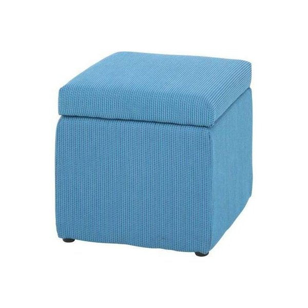 kag-25427 ブルー 青 収納ボックス 衣類 収納 椅子 チェア イス オットマン スツール 玄関 腰掛け ベンチ