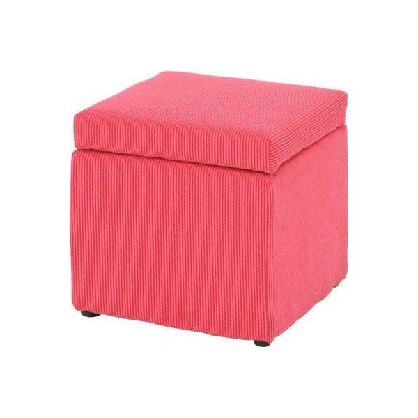kag-25430 ピンク 収納ボックス 衣類 収納 椅子 チェア イス オットマン スツール 玄関 腰掛け ベンチ