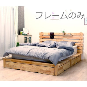 ベッド ダブル 分割式 ベンチ 2way フラット ヘッドボード 薄型 板 北欧 おしゃれ モダン ヴィンテージ メンズ 脚付き 足付 ルンバ 土台