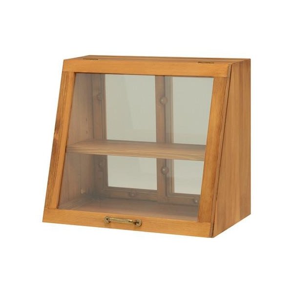 ショーケース　ディスプレイ　棚　ラック　ガラスケース　昭和レトロ　アンティーク 昭和レトロ ガラスショーケース 扉 2段 ディスプレイラック