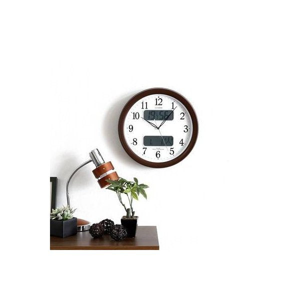 kag-26998 時計 壁 掛け 掛時計 北欧 電波時計 カレンダー 温度計 ウォールクロック インテリア時計 デザイン時計 クロック