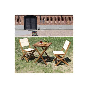 折りたたみ 3点セット 木製 2人 二人 ガーデン テーブル チェア 椅子 キャンプ アウトドア バルコニー テラス 屋外