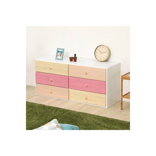 kag-27118 チェスト タンス 子供部屋 姫系 3段 幅117 木製チェスト 桐 洋服タンス 整理タンス 収納チェスト