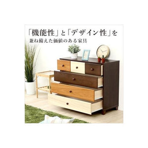 チェスト タンス おしゃれ 洋服タンス 子供 ブラウン ナチュラル 木製チェスト 4段 幅90cm 完成品 整理タンス 収納チェスト