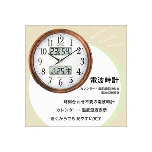 時計 壁 掛け 掛時計 北欧 温度計 電波時計 カレンダー ライト 照明 ウォールクロック インテリア時計
