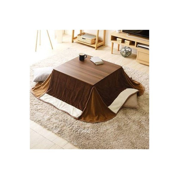 kag-27317 こたつ センターテーブル 木製 おしゃれ 一人暮らし 安い 正方形 70×70 + こたつ布団 セット 掛布団