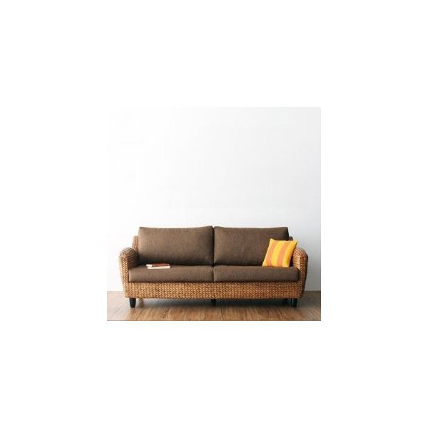kag-2896 ソファー ソファ 3人掛けソファー 三人掛けソファー アジアン おしゃれ 布 ファブリック リビング ( ソファ3P )