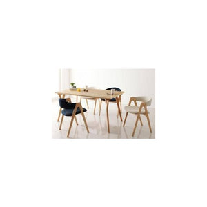 ダイニングテーブルセット 4人用 椅子 おしゃれ 安い 北欧 食卓 5点 机+チェア4脚 ロー型 幅140 デザイナーズ クール スタイリッシュ ミッドセンチュリー