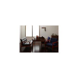 ダイニングテーブルセット 4人用 椅子 ソファー おしゃれ 北欧 4点 (机+2Px1+1Px2) 幅160 デザイナーズ スタイリッシュ 高さ65 ロータイプ 低め ウォールナット