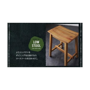椅子 スツール おしゃれ 北欧 アンティーク 安い チェア ロータイプ1P 座面高47 座面 高め 板座 コンパクト 小さめ アジアン バリ風 ヴィンテージ レトロ