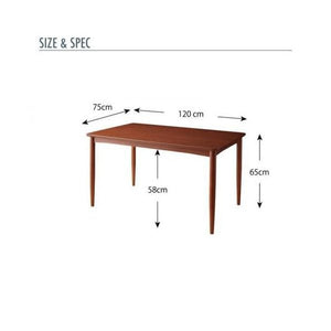 ダイニングテーブル おしゃれ 北欧 食卓 モダン 会議 事務所 机 幅120×75 高さ65 ロータイプ 低め 2人用 4人用 コンパクト 小さめ ウォールナット