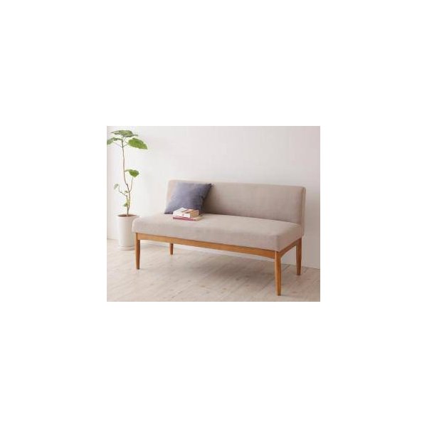 kag-30597 ソファー 2人掛け 2人用 ベンチ 食事 ダイニングチェア 椅子 ( 背もたれ ) 125cm ファミレス 脚 布張り 北欧 モダン デザイナーズ 高級 ミッドセンチュリー