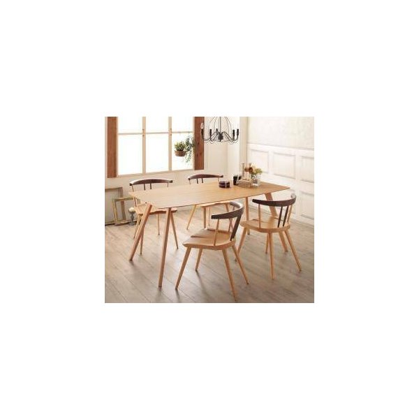 kag-30625 ダイニングテーブルセット 4人用 椅子 おしゃれ 安い 北欧 食卓 5点 ( 机+チェア4脚 ) 幅160 デザイナーズ クール スタイリッシュ ウォールナット