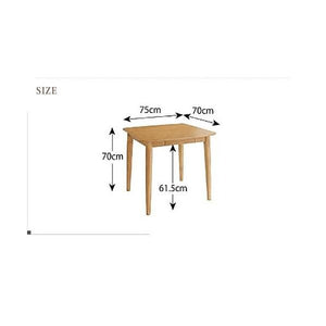 ダイニングテーブル おしゃれ 安い 北欧 食卓 テーブル 単品 モダン 会議 事務所 机 幅75×70 2人用 一人暮らし コンパクト 小さめ 無垢 引き出し 収納
