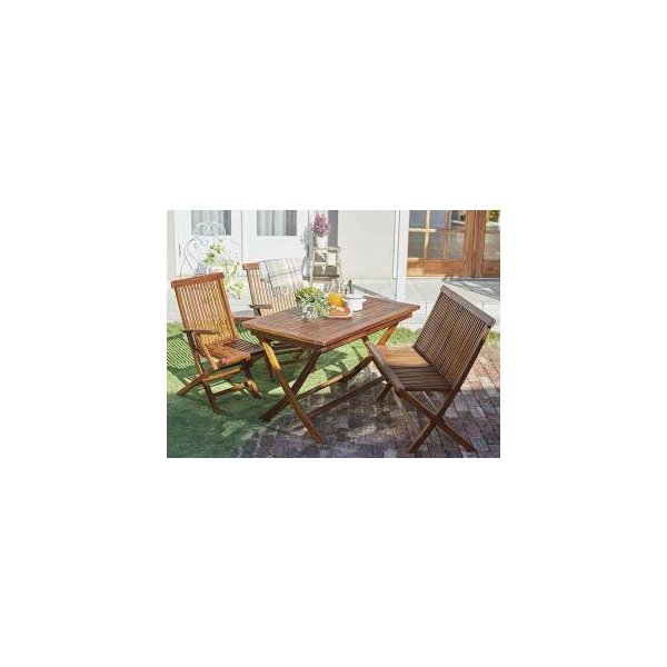 kag-30695 ガーデン テーブル + チェア 椅子 セット 屋外 カフェ テラス 庭 バルコニー 4点(机+ 2脚+ ベンチ 1脚) 肘有幅120)
