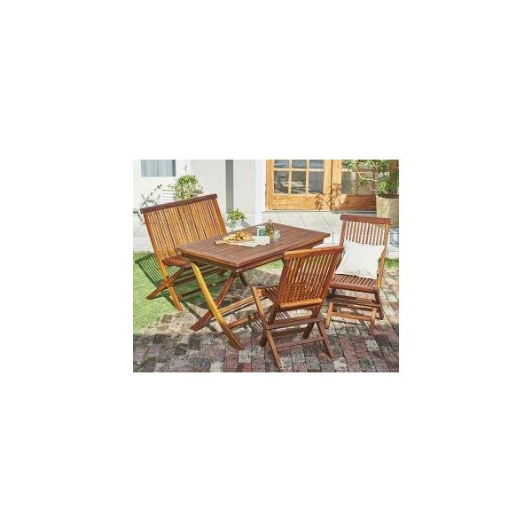 kag-30696 ガーデン テーブル + チェア 椅子 セット 屋外 カフェ テラス 庭 バルコニー 4点(机+ 2脚+ ベンチ 1脚) 肘無幅120)