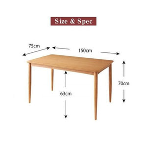 ダイニングテーブル おしゃれ 安い 北欧 食卓 テーブル 単品 モダン 会議 事務所 机 ナチュラル 幅150×75 4人用 5人用 オーク 木製 デザイナーズ クール