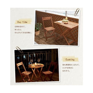 ガーデン テーブル + チェア 椅子 セット 屋外 カフェ テラス 庭 ベランダ バルコニー 3点( 2脚)丸 幅60 
