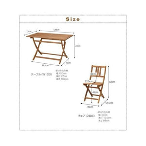 ガーデン テーブル + チェア 椅子 セット 屋外 カフェ テラス 庭 ベランダ バルコニー 5点( 4脚) タイプ幅120 