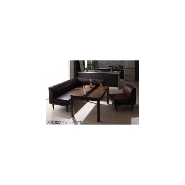 kag-31697 ダイニングテーブルセット 5人用 L字 椅子 レザー 5点 (机+2Px1+1Px2+コーナーソファx1) 幅105 西海岸 ヴィンテージ 高さ調節 昇降 ガラス 低め こたつ