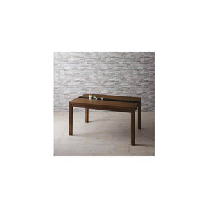 ダイニングテーブル ロータイプ こたつ ハイタイプ 高さ調節 長方形 椅子用 机 単品 4尺 80×120 2人用 4人用 コンパクト ガラス 西海岸 ヴィンテージ レトロ