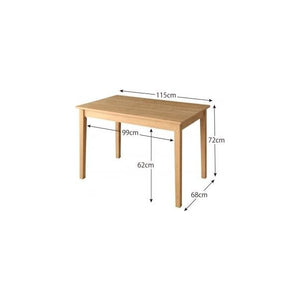 ダイニングテーブルセット 2人用 椅子 一人暮らし コンパクト 小さめ おしゃれ 北欧 3点 (机+チェア2脚) ナチュラル 幅115 デザイナーズ スタイリッシュ パイン