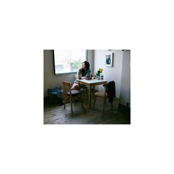 kag-31854 ダイニングテーブルセット 3人用 椅子 おしゃれ 安い 北欧 食卓 4点 ( 机+チェア3脚 ) ホワイト×ナチュラル 幅68 デザイナーズ クール スタイリッシュ パイン