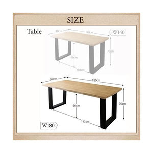 ダイニングテーブル おしゃれ 北欧 食卓 テーブル 単品 モダン 会議 事務所 机 幅180×90 4人用 5人用 6人用 無垢 大きい 西海岸 ヴィンテージ レトロ