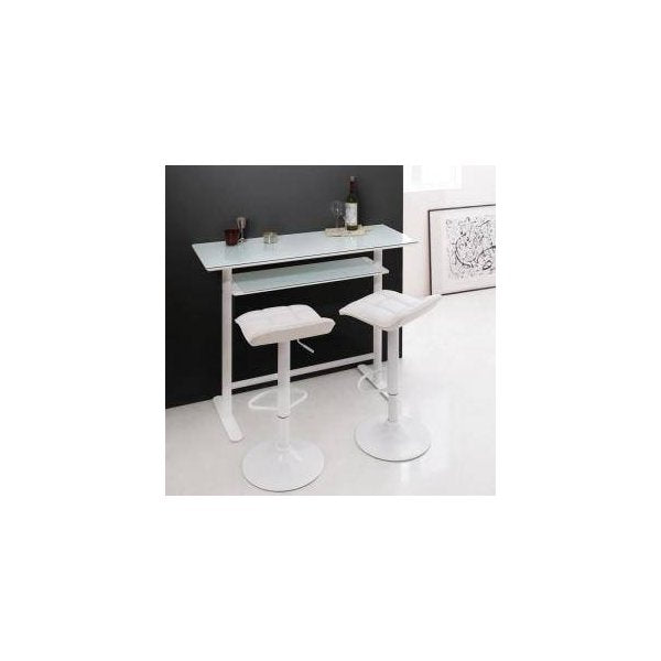 kag-31961 ダイニングテーブルセット 2人用 椅子 一人暮らし コンパクト 小さめ 3点 (机+チェア2脚) カウンターテーブル 幅120 デザイナーズ バーカウンター ハイタイプ