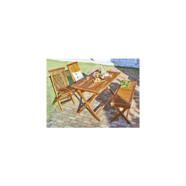 kag-31994 ガーデン テーブル + チェア 椅子 セット 屋外 カフェ テラス 庭 バルコニー ( 4点( 2脚+ ベンチ 1脚)幅120 )