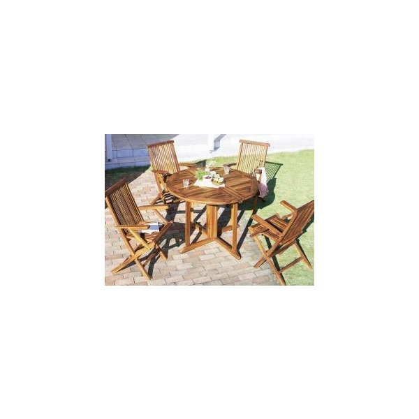 kag-31999 ガーデン テーブル + チェア 椅子 セット 屋外 カフェ テラス 庭 ベランダ バルコニー (5点( 4脚) 肘あり幅110)