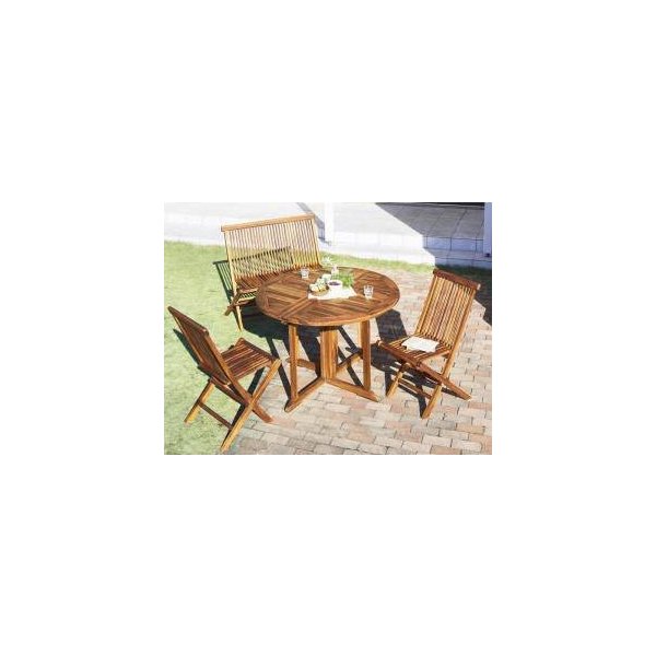 kag-32002 ガーデン テーブル チェア 椅子 セット 屋外 カフェ テラス 庭 バルコニー 4点(机+ 2脚+背付 ベンチ 1脚) 肘無幅110)