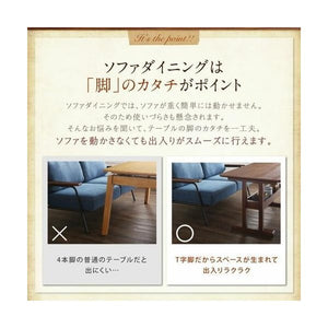 ダイニングテーブルセット 4人用 椅子 ソファー ベンチ おしゃれ 3点 (机+2Px2脚) 幅130 デザイナーズ スタイリッシュ 2本脚 和モダン 高さ65 ロータイプ 低め