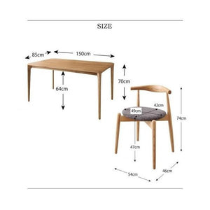 ダイニングテーブルセット 4人用 椅子 おしゃれ 安い 北欧 食卓 5点 机+チェア4脚 幅150 デザイナーズ クール スタイリッシュ オーク 木製 無垢