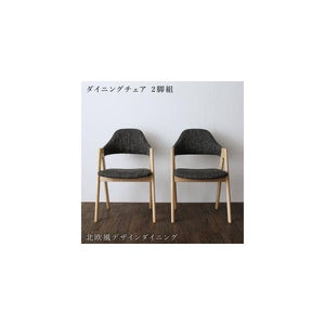 ダイニングチェア 2脚 椅子 おしゃれ 北欧 アンティーク 座面高45 ファブリック 完成品 背もたれ クッション コンパクト 小さめ モダン スタイリッシュ