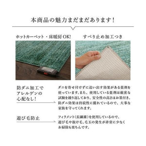 ラグ カーペット こたつ敷き 絨毯 厚手 マット 極厚 ふかふか 正方形 200×200 2畳 滑り止め 日本製 シャギー ミックス かわいい 西海岸 ヴィンテージ