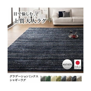 ラグ カーペット こたつ敷き 絨毯 厚手 ダイニング マット 極厚 ふかふか 200×300 5畳 滑り止め 6畳 大きい 日本製 シャギー ミックス 西海岸 ヴィンテージ