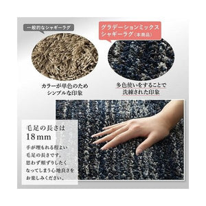 ラグ カーペット こたつ敷き 絨毯 厚手 ダイニング マット 極厚 ふかふか 200×300 5畳 滑り止め 6畳 大きい 日本製 シャギー ミックス 西海岸 ヴィンテージ