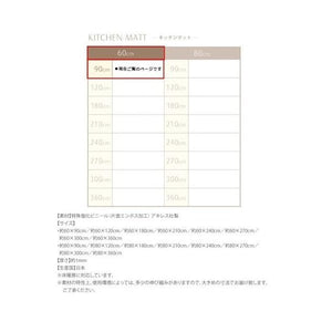 キッチンマット 拭ける 防水 フローリング 夏 涼しい 滑り止め 台所 撥水 長方形 60×90 床暖房 日本製 モダン クール 薄手 ビニール 吸着 ずれない