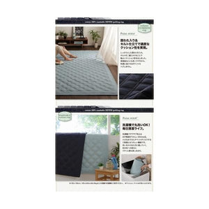 ラグ カーペット 洗える デニム こたつ敷き 絨毯 厚手 ダイニング マット 極厚 ふかふか 185×240 3畳 綿100% キルティング キルト 西海岸 ヴィンテージ
