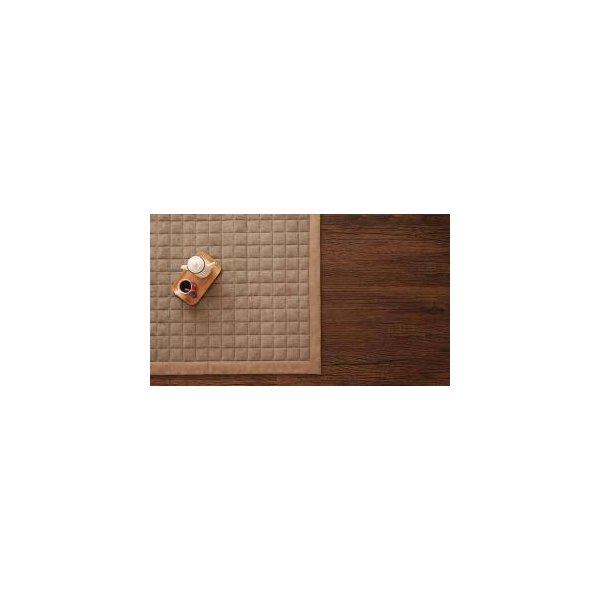 kag-33013 ラグ カーペット 洗える こたつ敷き 絨毯 厚手 マット ふかふか 185×240 3畳 滑り止め 薄型 防ダニ 綿100% コットン キルティング キルト 西海岸 ヴィンテージ
