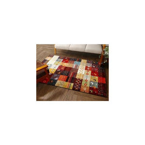 ラグ カーペット こたつ敷き 絨毯 厚手 マット 極厚 ふかふか 80×140 ミニ 小さい 1畳 トルコ 床暖 ギャッベ ウィルトン アジアン モダン デザイン 幾何学