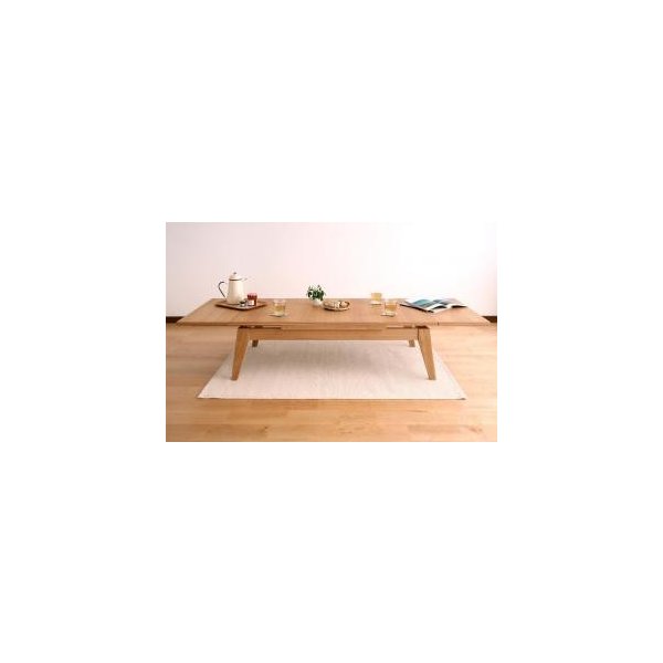 kag-3316 センターテーブル ローテーブル おしゃれ 北欧 木製テーブル 一人暮らし Lサイズ(幅120-180) ナチュラルA リビングテーブル 応接
