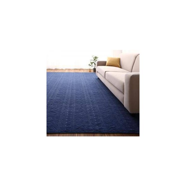 kag-33298 ラグ カーペット こたつ敷布団 中敷き 絨毯 厚手 ダイニング マット 極厚 ふかふか 185×240 3畳 綿100% コットン キルティング キルト 西海岸 ヴィンテージ