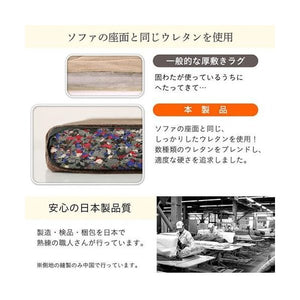 ラグ カーペット 洗える こたつ敷き 絨毯 厚手 低反発 ウレタン 防音 マット 極厚 ふかふか 正方形 90×90 ミニ 小さい 1畳 日本製 北欧 モダン デザイン