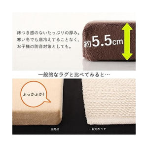 ラグ カーペット 洗える こたつ敷き 絨毯 厚手 低反発 ウレタン 防音 マット 極厚 ふかふか 90×180 ミニ 小さい 1畳 日本製 北欧 モダン デザイン もこもこ