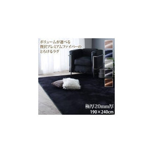 ラグ カーペット こたつ敷き 絨毯 厚手 マット 極厚 防音 ふかふか 190×240 3畳 20mm 低反発 ウレタン 入 北欧 モダン デザイン かわいい 子供 もこもこ
