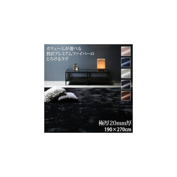 kag-33373 ラグ カーペット こたつ敷き 絨毯 厚手 マット 極厚 防音 ふかふか 190×270 3畳 ( 20mm 低反発 ウレタン 入 ) 北欧 モダン デザイン かわいい 子供 もこもこ